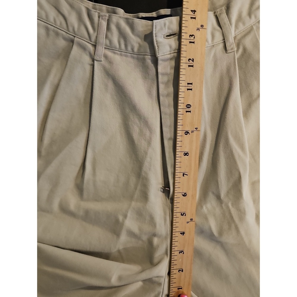 Vtg Polo Ralph Lauren Hi Rise Khaki Shorts Women 8 Cotton Twill Pleated #687 - Picture 8 of 10